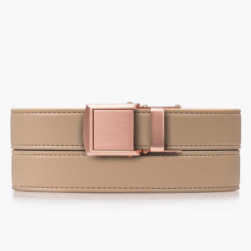 Beige Skinny Slidebelt