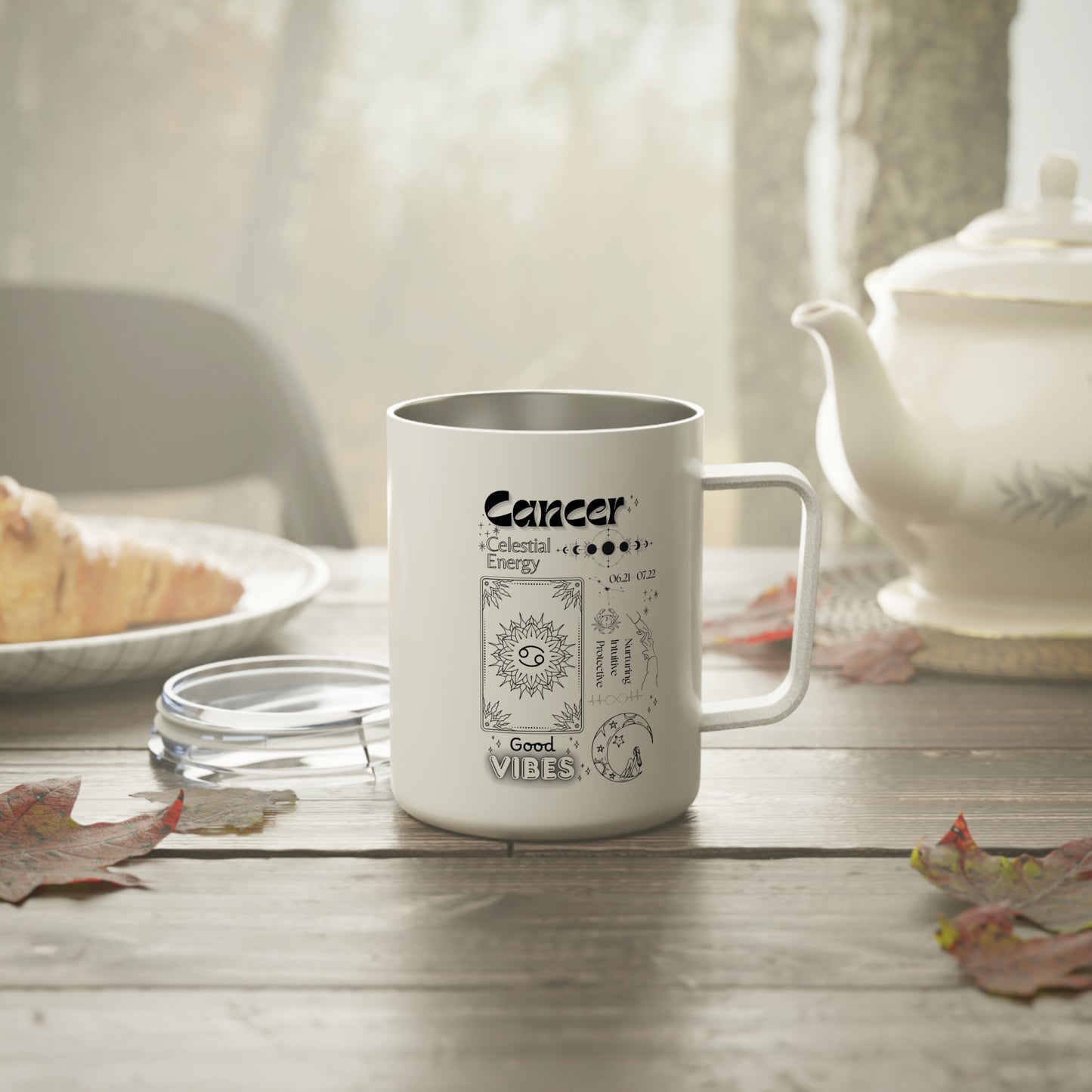 Insulated Coffee Mug Cancer Zodiac, Perfect Gift for Coffee Lovers, Ideal for Camping, Travel, Home, and Office, Unique Insulated Cup